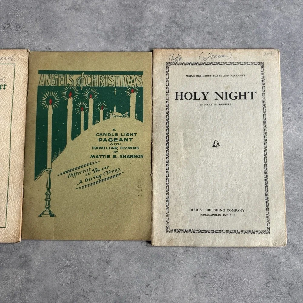 Vintage Christmas Church Pageant Book Lot Meigs Publishing 3 Booklets